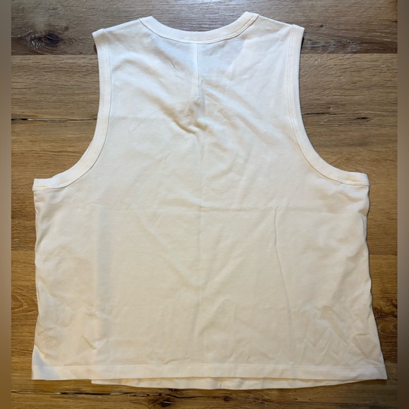 Lululemon Classic-Fit Cotton-Blend Tank Top *Peloton Collab NWT in White - Picture 7 of 8